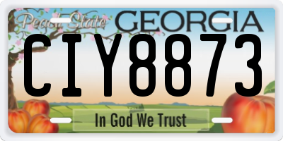 GA license plate CIY8873