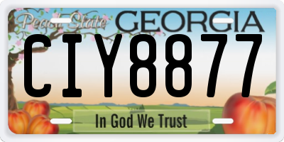 GA license plate CIY8877