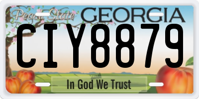GA license plate CIY8879