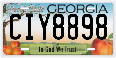 GA license plate CIY8898