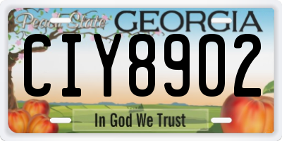 GA license plate CIY8902