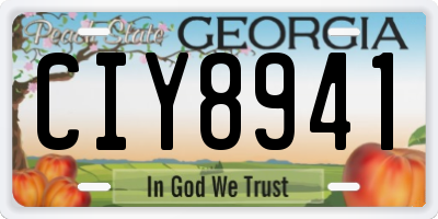 GA license plate CIY8941