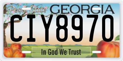 GA license plate CIY8970