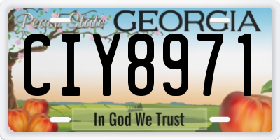 GA license plate CIY8971