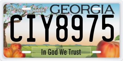 GA license plate CIY8975