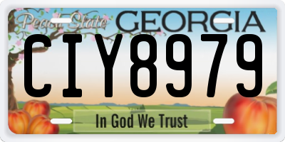 GA license plate CIY8979