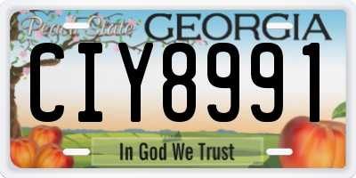 GA license plate CIY8991