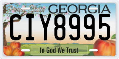 GA license plate CIY8995