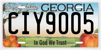 GA license plate CIY9005
