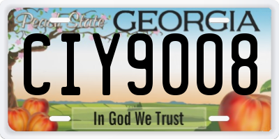 GA license plate CIY9008