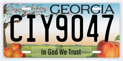 GA license plate CIY9047