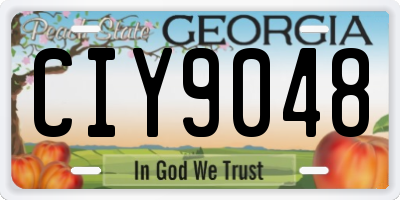GA license plate CIY9048