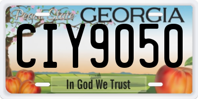 GA license plate CIY9050