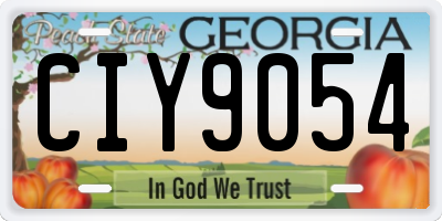 GA license plate CIY9054