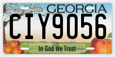GA license plate CIY9056