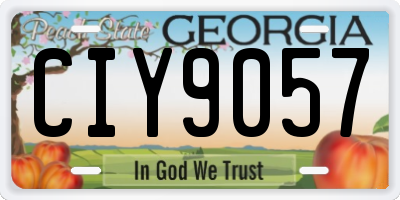 GA license plate CIY9057