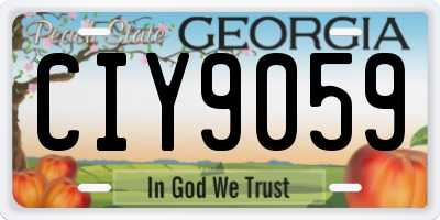 GA license plate CIY9059