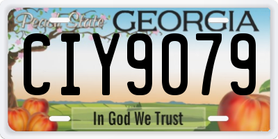 GA license plate CIY9079