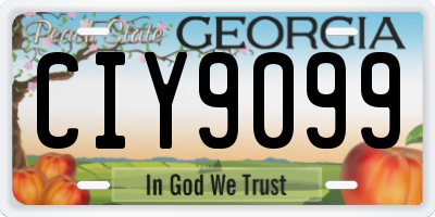 GA license plate CIY9099