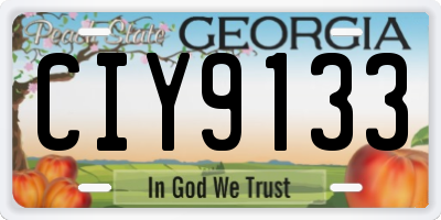 GA license plate CIY9133