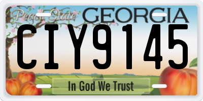 GA license plate CIY9145