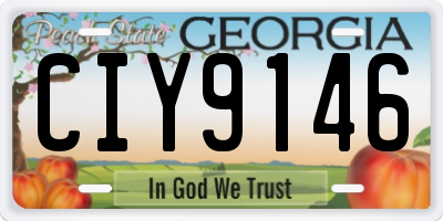 GA license plate CIY9146