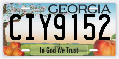 GA license plate CIY9152