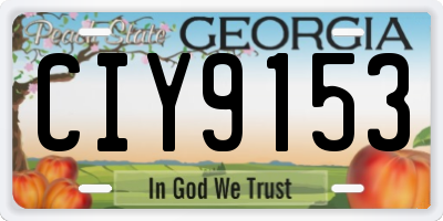 GA license plate CIY9153
