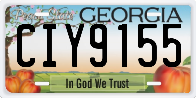 GA license plate CIY9155