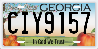 GA license plate CIY9157