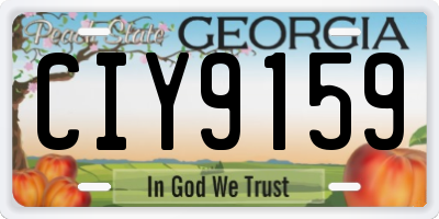 GA license plate CIY9159