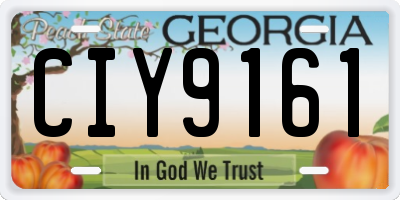 GA license plate CIY9161