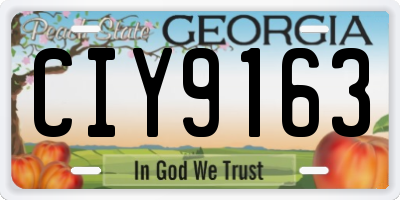GA license plate CIY9163