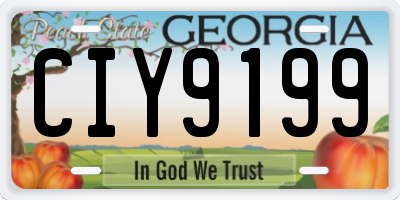 GA license plate CIY9199