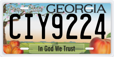 GA license plate CIY9224