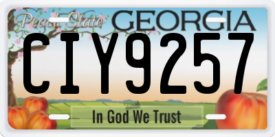 GA license plate CIY9257