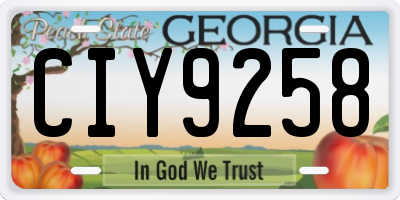 GA license plate CIY9258