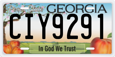GA license plate CIY9291