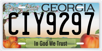 GA license plate CIY9297