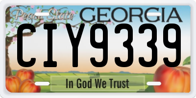GA license plate CIY9339