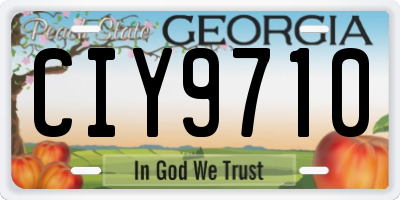 GA license plate CIY9710
