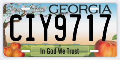 GA license plate CIY9717