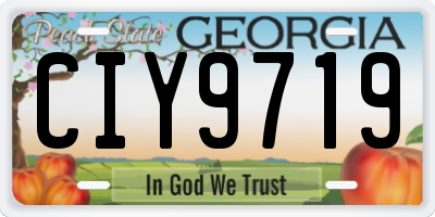 GA license plate CIY9719