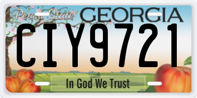 GA license plate CIY9721