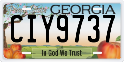 GA license plate CIY9737