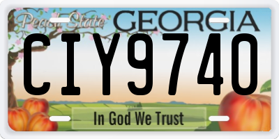 GA license plate CIY9740