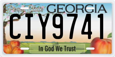 GA license plate CIY9741
