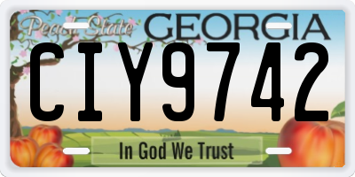 GA license plate CIY9742