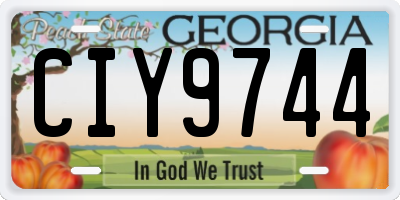GA license plate CIY9744