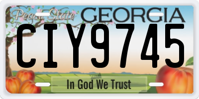 GA license plate CIY9745